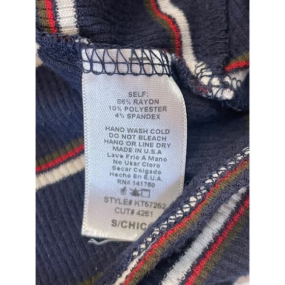 Orange Creek Los Angeles Striped Ruffles T Shirt Made in USA Size Women's Small - Picture 5 of 7